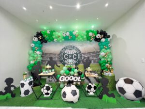 decoração festa infantil tema Futebol Coxa