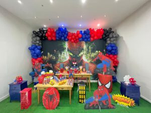 decoração festa infantil tema Homem Aranha