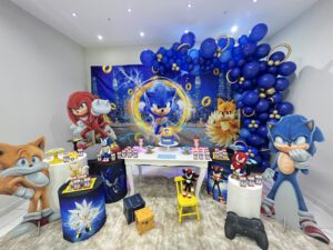 decoração festa infantil tema Sonic