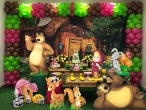 decoração festa infantil Masha e o Urso