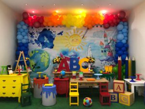 decoração festa infantil tema escola